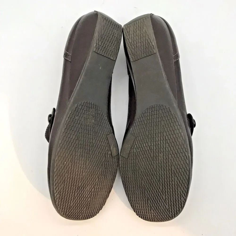 Croft & Barrow Kala Brown Mary Janes Women's 10M Leather 73277 Comfort Wedge